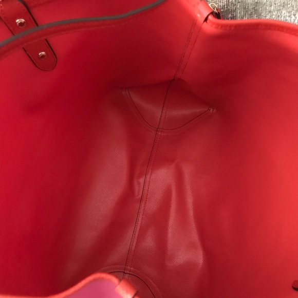 Coach Salmon and fuchsia reversible tote. - Picture 9 of 10